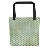 Green Mermaid Tail Pattern - Tote Bag