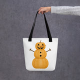 Pumpkin Snowman - Tote Bag