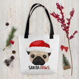 Santa Paws (Pug) - Tote Bag