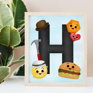 Letter H (Alphabet) - Ready To Ship 8x10" Print
