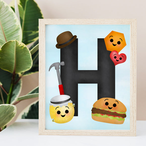 Letter H (Alphabet) - Ready To Ship 8x10