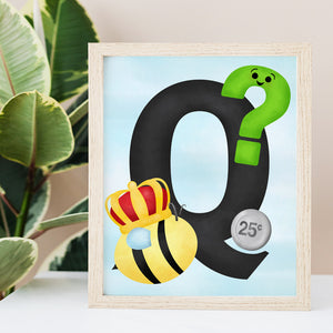 Letter Q (Alphabet) - Ready To Ship 8x10" Print
