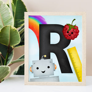 Letter R (Alphabet) - Ready To Ship 8x10" Print