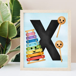 Letter X (Alphabet) - Ready To Ship 8x10" Print