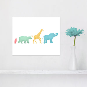 Animal Silhouettes - Print At Home Wall Art