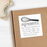 Ingredients (Whisk) - Custom Stickers