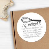 Ingredients (Whisk) - Custom Stickers