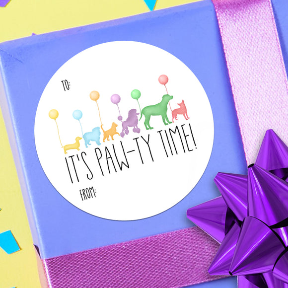 It's Paw-ty Time (Gift Tag) - Stickers