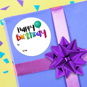 Happy Birthday Rainbow (Gift Tag) - Stickers