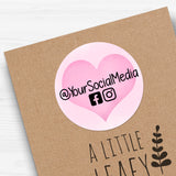 Social Media (Heart) - Custom Stickers