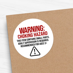 Warning: Choking Hazard - Stickers