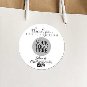 Thank You For Choosing (Your Logo) - Custom Stickers