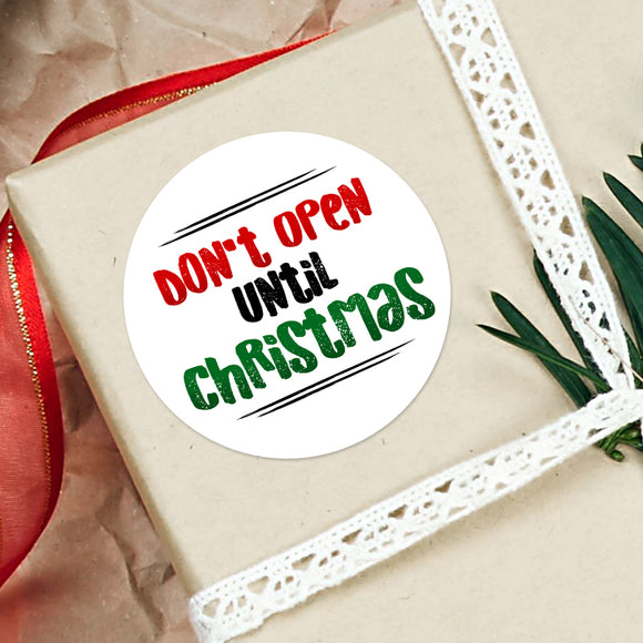 Don't Open Until Christmas - Stickers