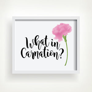 What In Carnation - Ready To Ship 8x10" Print