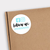 Follow Us (Bold) - Custom Stickers