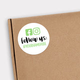 Follow Us (Bold) - Custom Stickers