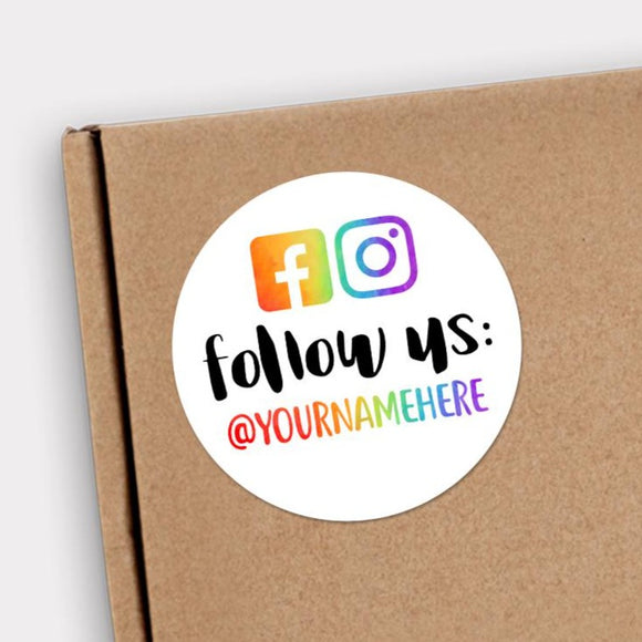 Sticker Follow Please Follow Us (Bold) - Custom Stickers – A Little Leafy
