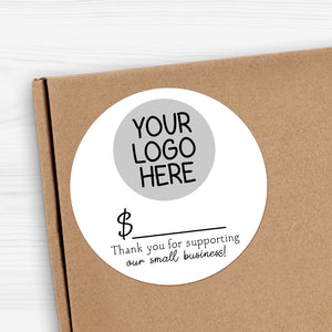 Your Logo With Blank Space For Price - Custom Stickers