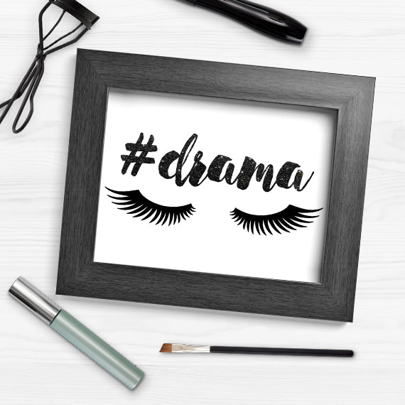 #Drama (Eyelashes) - Print At Home Wall Art