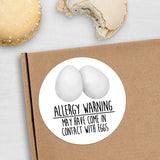 Allergy Warning (Eggs) - Stickers