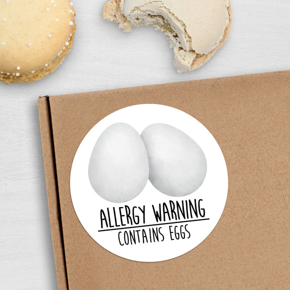 Allergy Warning (Eggs) - Stickers