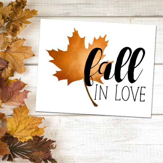 Fall In Love - Print At Home Wall Art