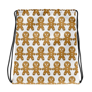 Gingerbread Cookie Pattern - Drawstring Bag