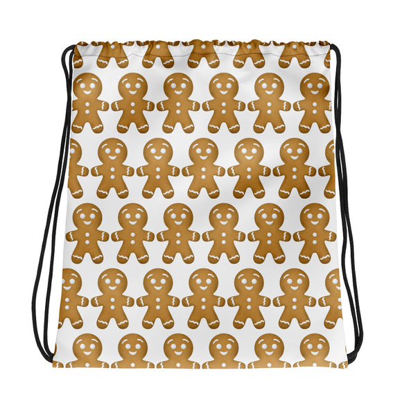 Gingerbread Cookie Pattern - Drawstring Bag
