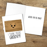I Think You're Groovy (Wood) - Print At Home Card