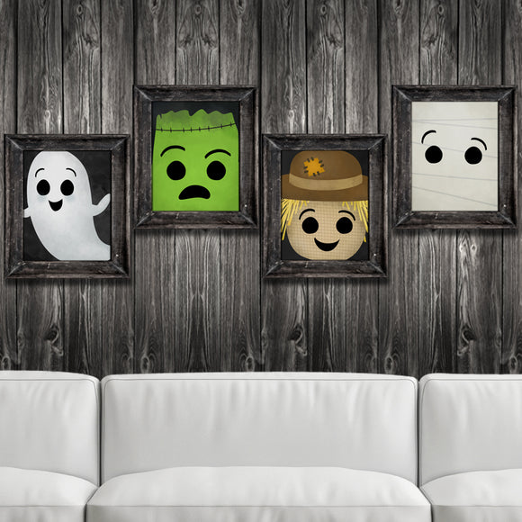 Halloween Characters (Set of 4) - Print At Home Wall Art