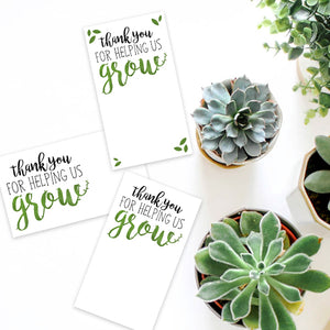 Thank You For Helping Us Grow - Print At Home Gift Tags
