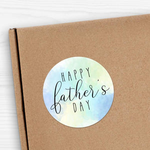 Happy Father's Day (Mixed Watercolor Background) - Stickers