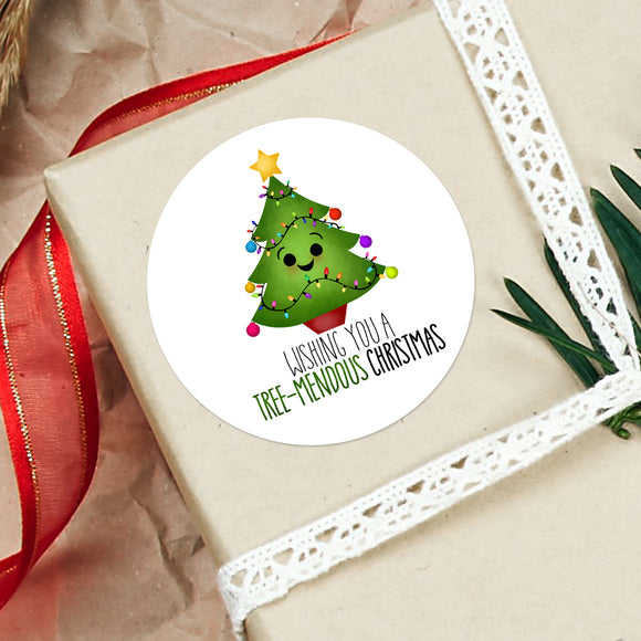 Wishing You A Tree-mendous Christmas - Stickers