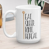 Eat Sleep Knit Repeat - Mug