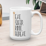 Eat Sleep Knit Repeat - Mug