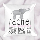 Baby Elephant - Custom Text Pillow