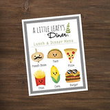 A Little Leafy's Diner Menu (Set Of 3) - Print At Home Wall Art