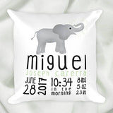Baby Elephant - Custom Text Pillow