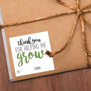 Thank You For Helping Me Grow (Gift Tag) - Stickers