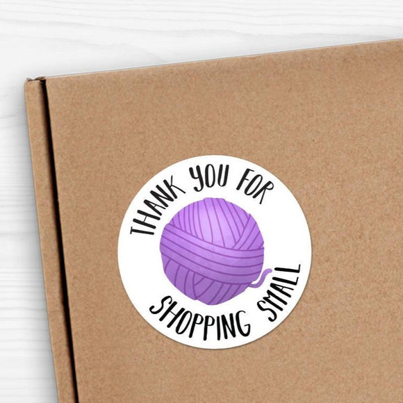 Thank You For Shopping Small (Yarn) - Stickers