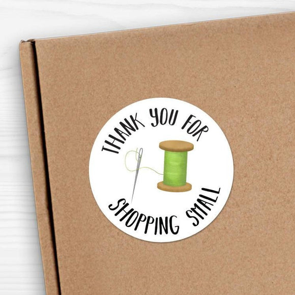 Thank You For Shopping Small (Sewing Thread) - Stickers