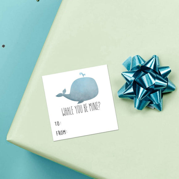 Whale You Be Mine (Gift Tag) - Sticker