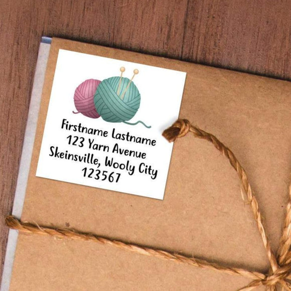 Return Address (Knitter) - Custom Stickers