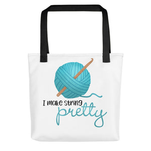 I Make String Pretty (Crochet) - Tote Bag