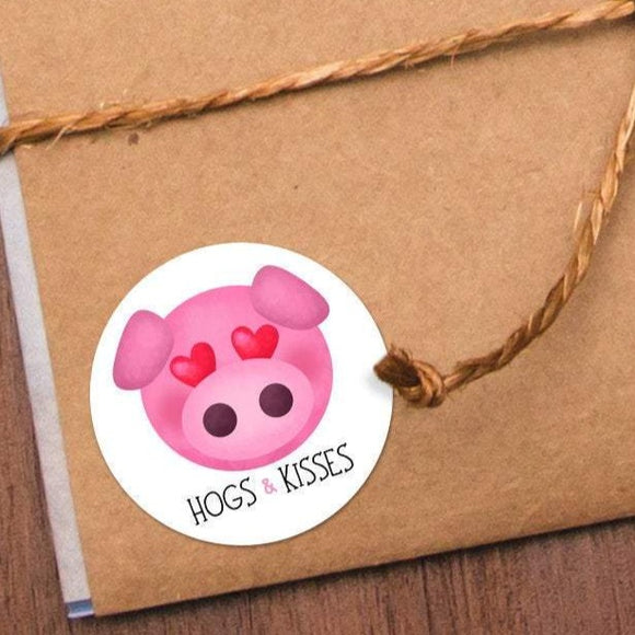 Hogs And Kisses (Pig) - Stickers