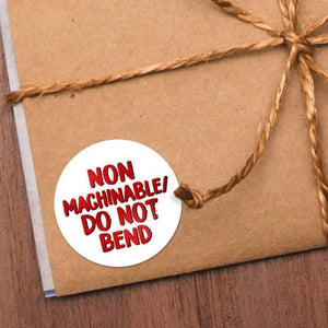 Non Machinable / Do Not Bend - Stickers