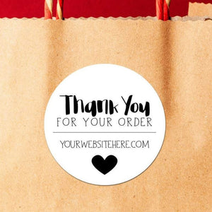 Thank Your For Your Order (With Your Website) - Custom Stickers