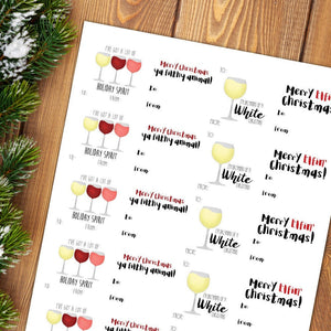 Christmas Adult Mix (Gift Tag) - Stickers