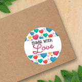 Made With Love (Hearts) - Stickers