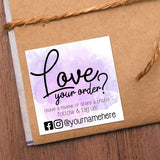 Love Your Order (Watercolor) - Custom Stickers
